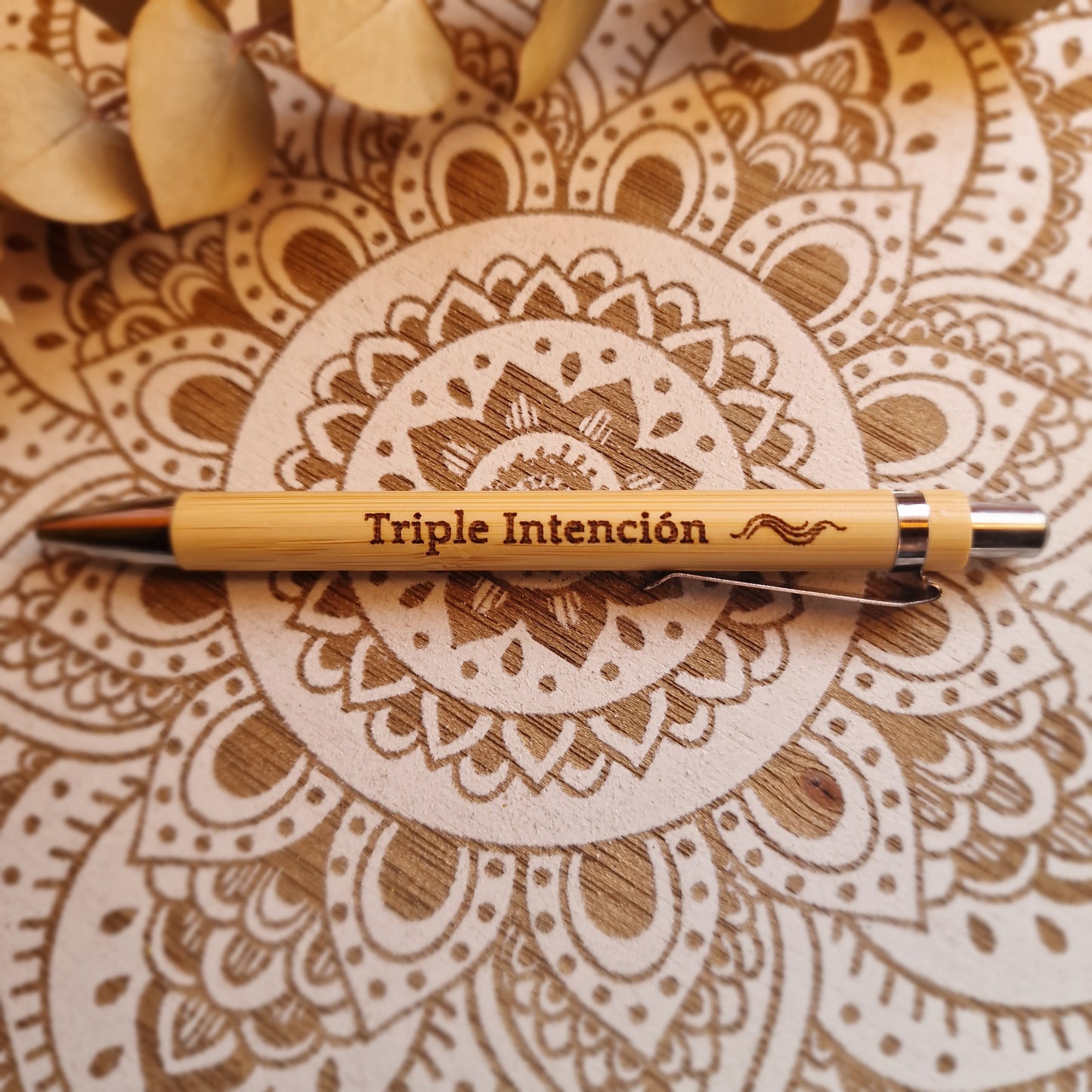 Bolígrafo de Bambú con diferentes Frase Motivadora ~ Escritura con Inspiración
