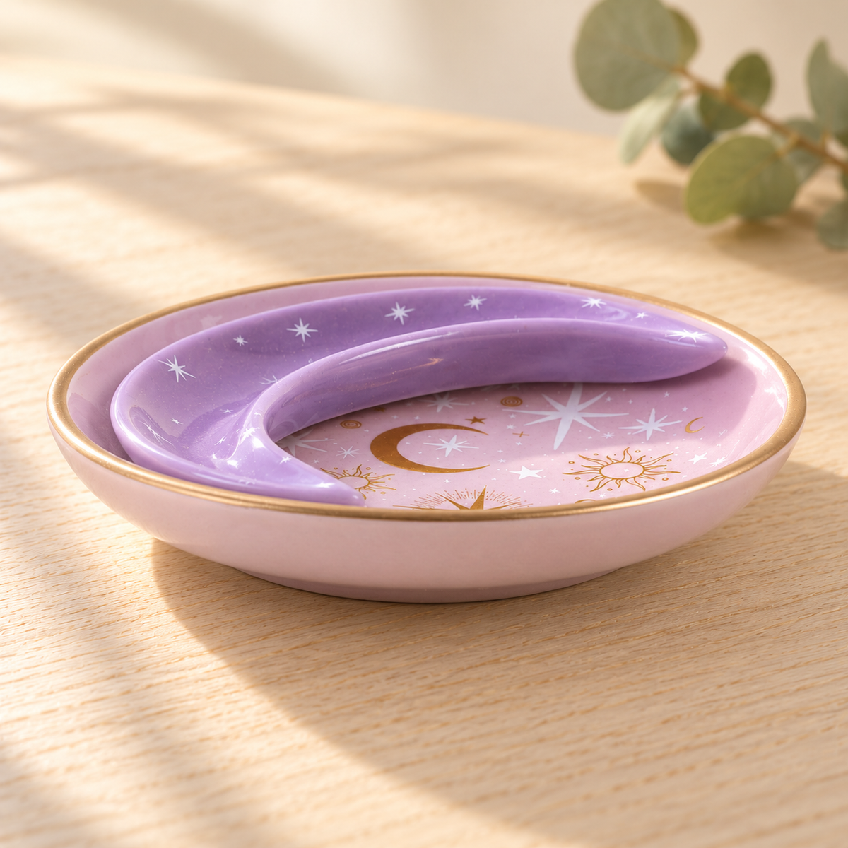 Set de Platitos para Joyas con Luna y Estrellas