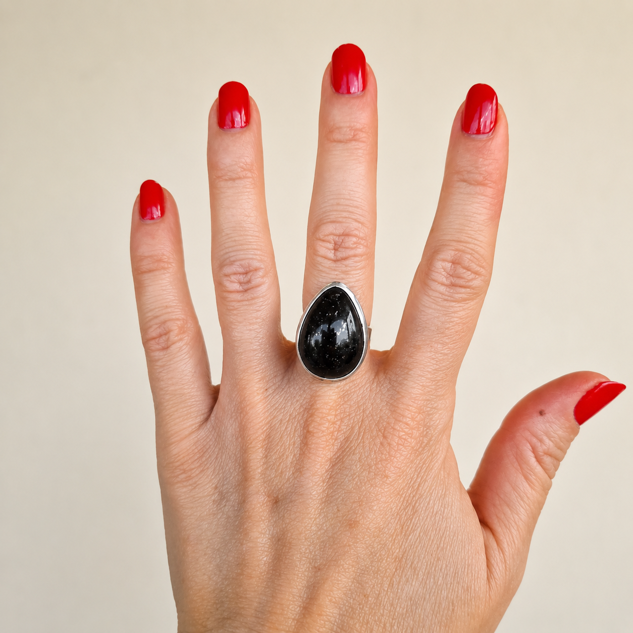 Anillo Noa ~ Plata de Ley ~ Ónix