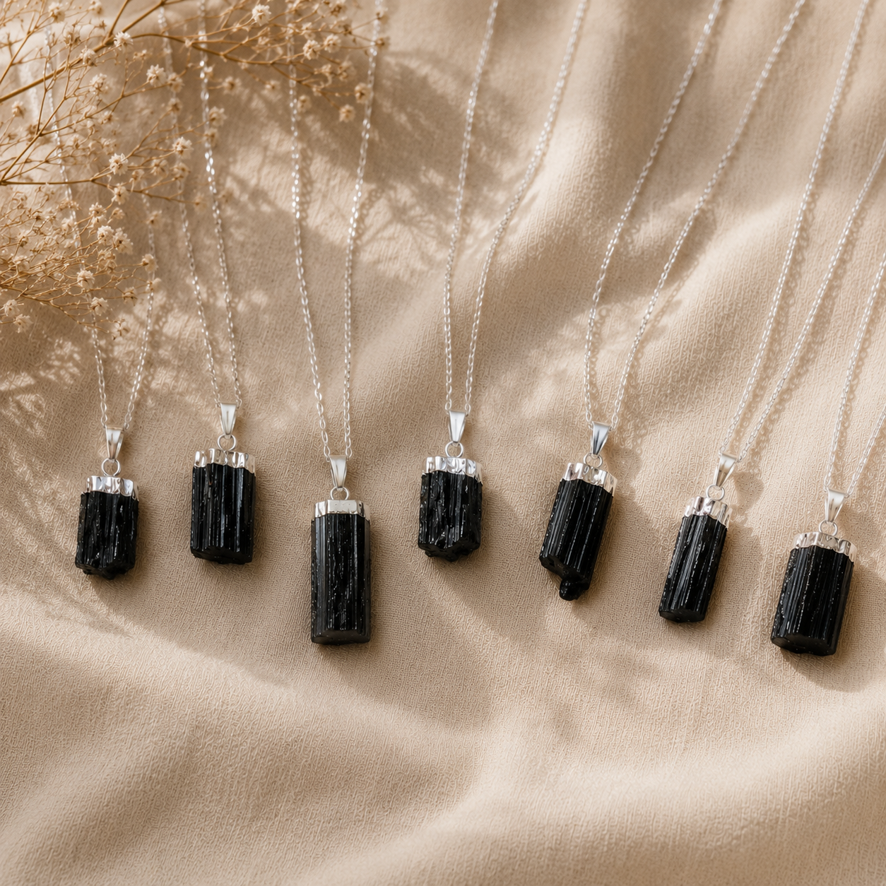 Colgante de Turmalina Negra Natural ~ Protección y equilibrio energético