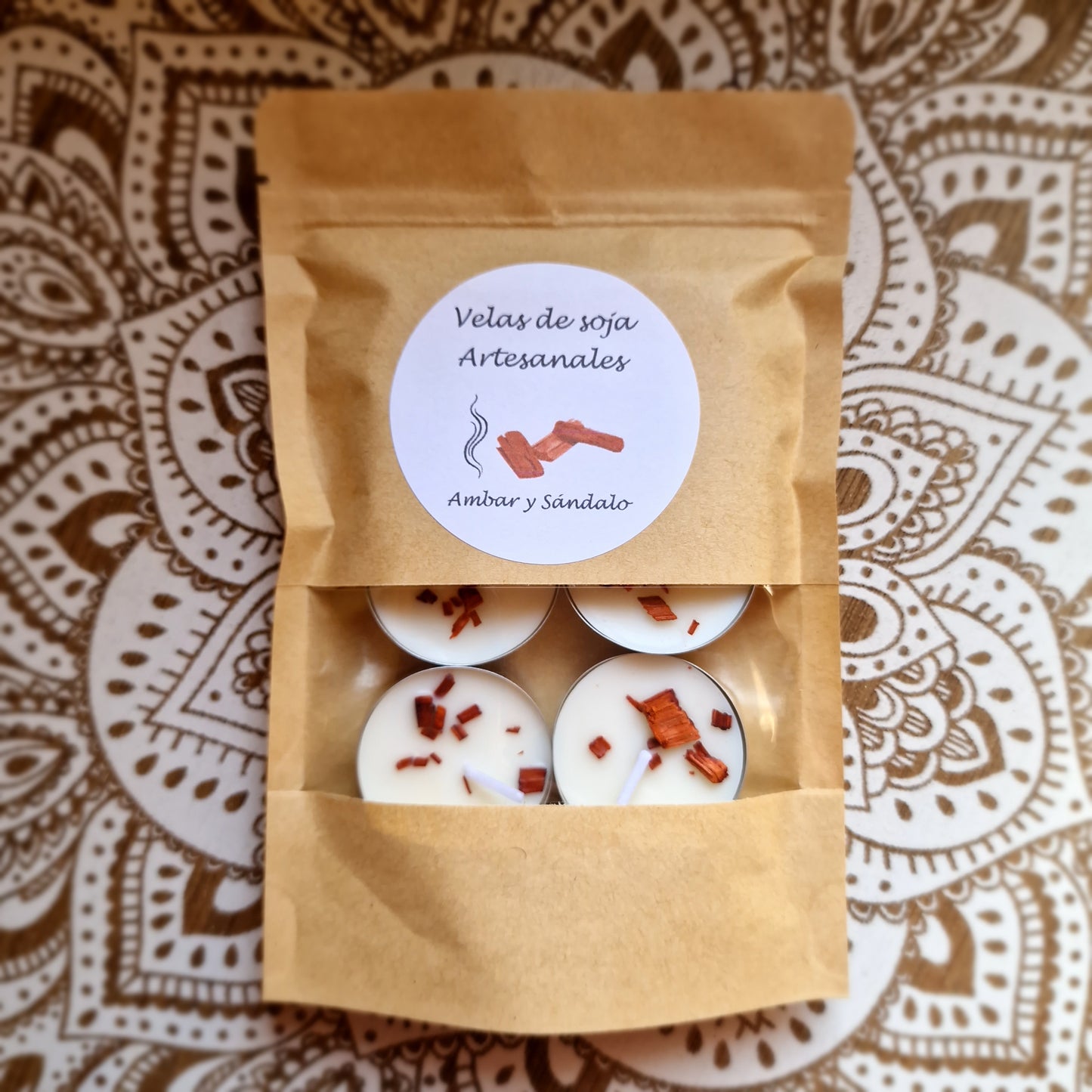 Velas de soja de Ámbar y Sándalo ~ Conexión y Calma Interior