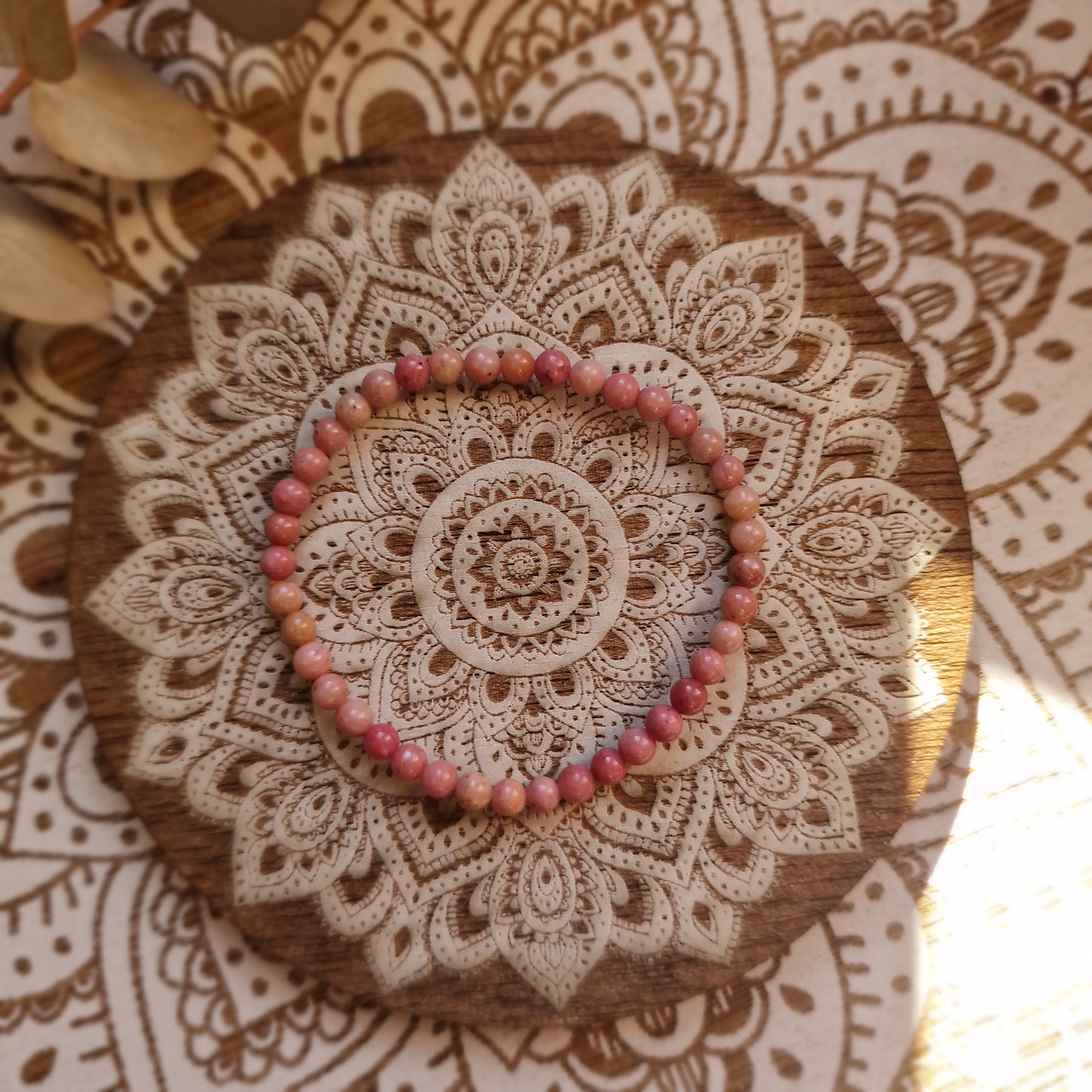 Pulsera Rodonita ~ Sanación emocional y equilibrio ~ 4, 6 y 8 mm
