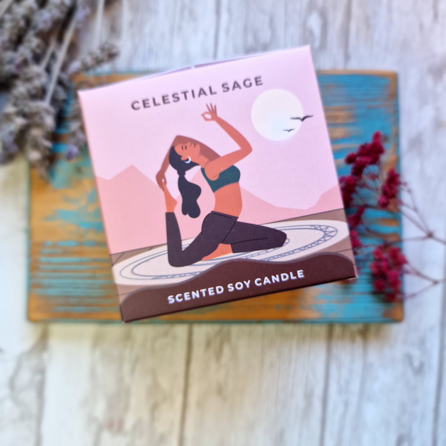 Vela de soja ~ Colección Serenidad ~ Salvia Celestial 12h
