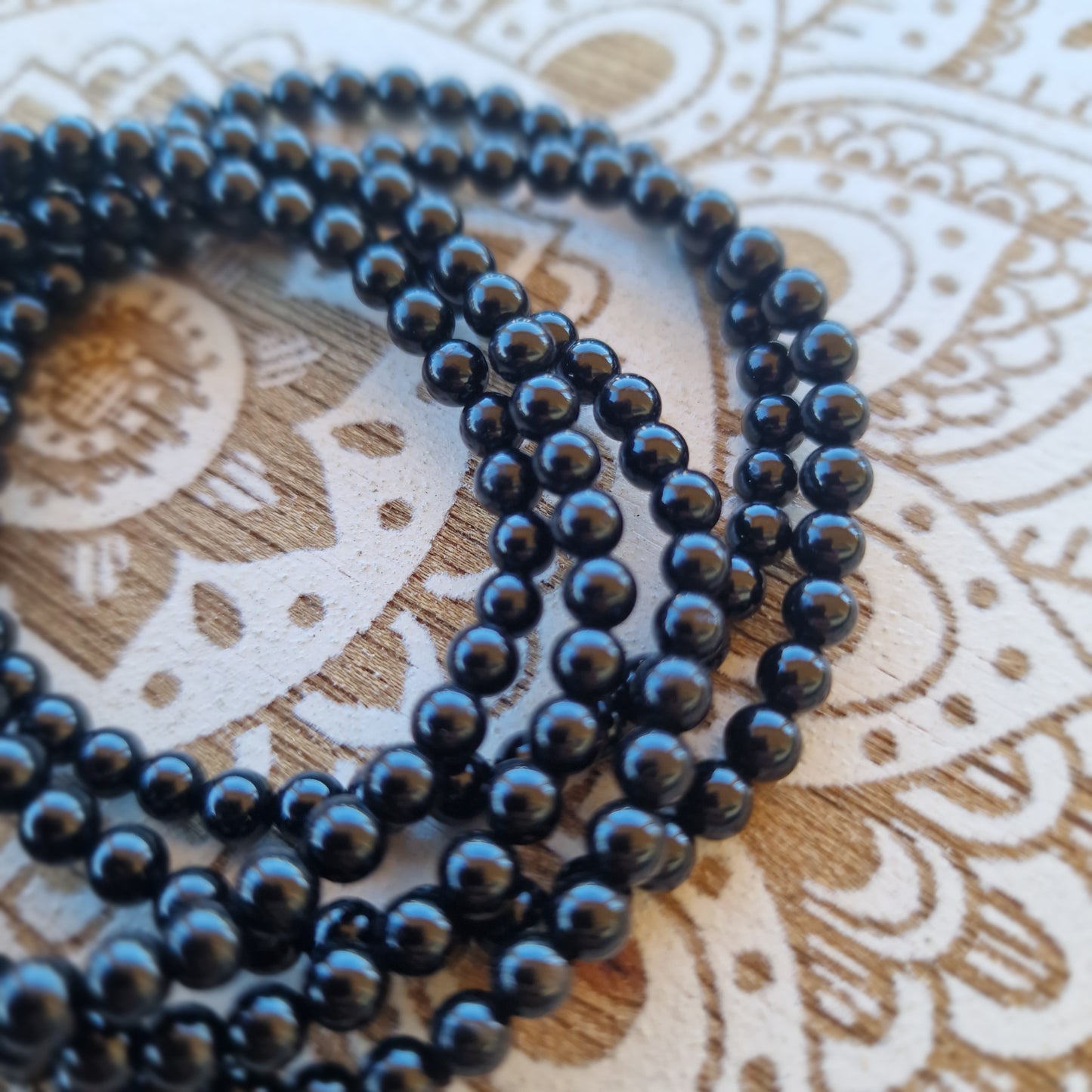 Pulsera de Turmalina Negra 4 mm ~ Protección y Equilibrio Energético