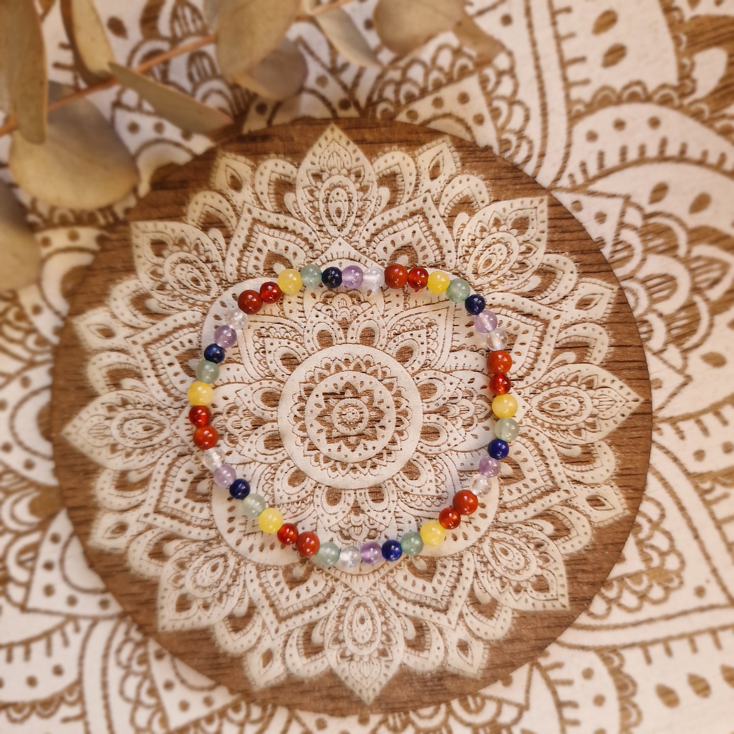 Pulsera 7 Chakras ~ Equilibrio y Energía ~ 4 y 6 mm