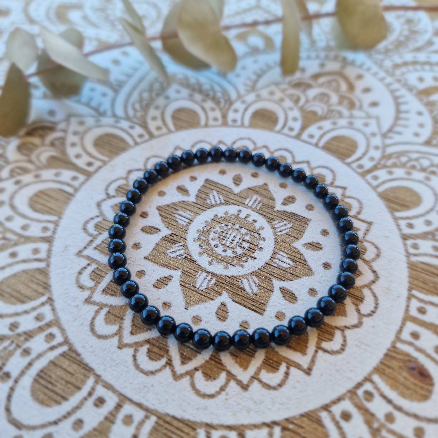 Pulsera de Turmalina Negra 4 mm ~ Protección y Equilibrio Energético