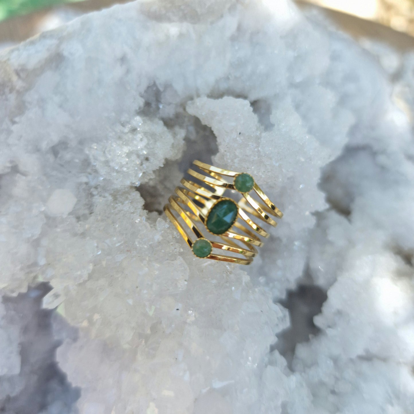 Anillo Gaia. Jade Verde ~ Armonía, Naturaleza y Renovación