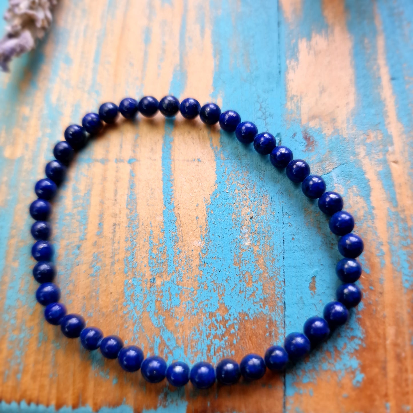 Pulsera Lapislázuli 4mm - Claridad Mental y Comunicación