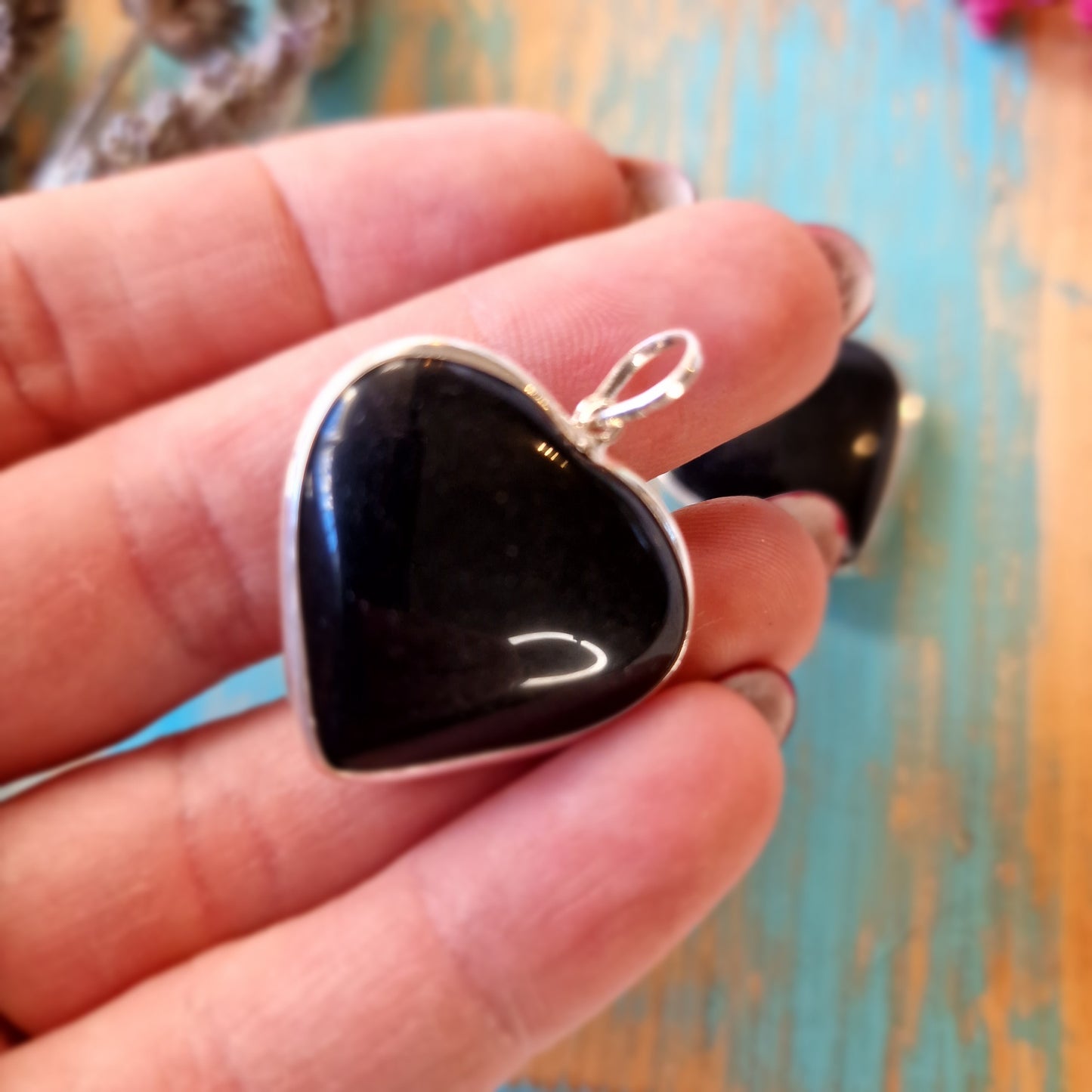Colgante Obsidiana CORAZÓN - Protección y Claridad