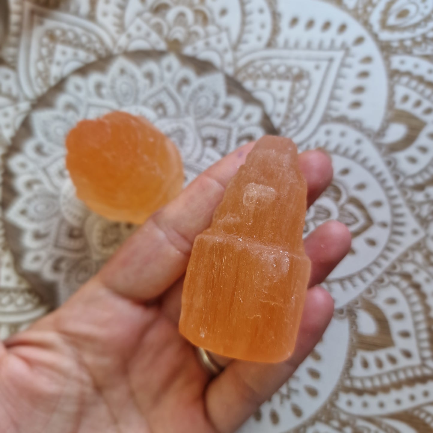 Monolito de Selenita Naranja ~ Energía cálida y purificación