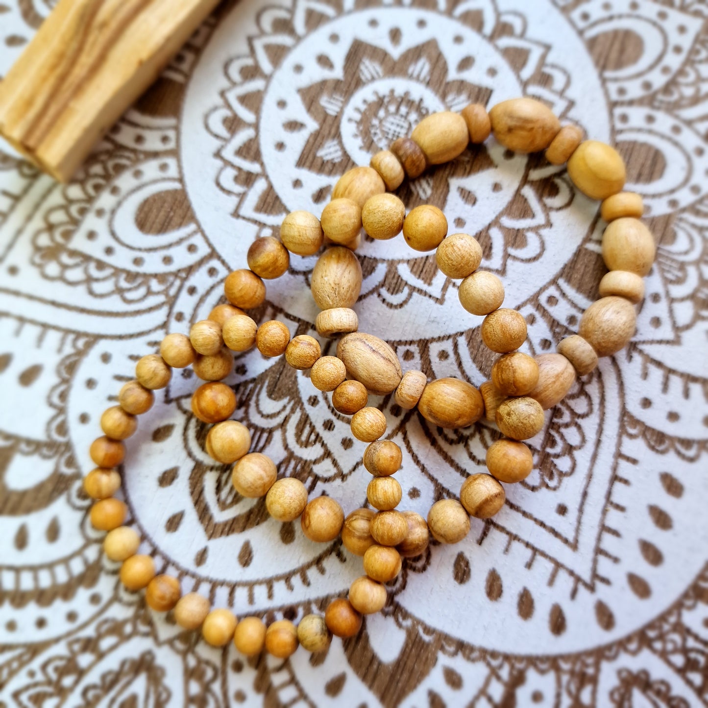 Pulsera de Palo Santo 8mm. (Talla M) Madera sagrada