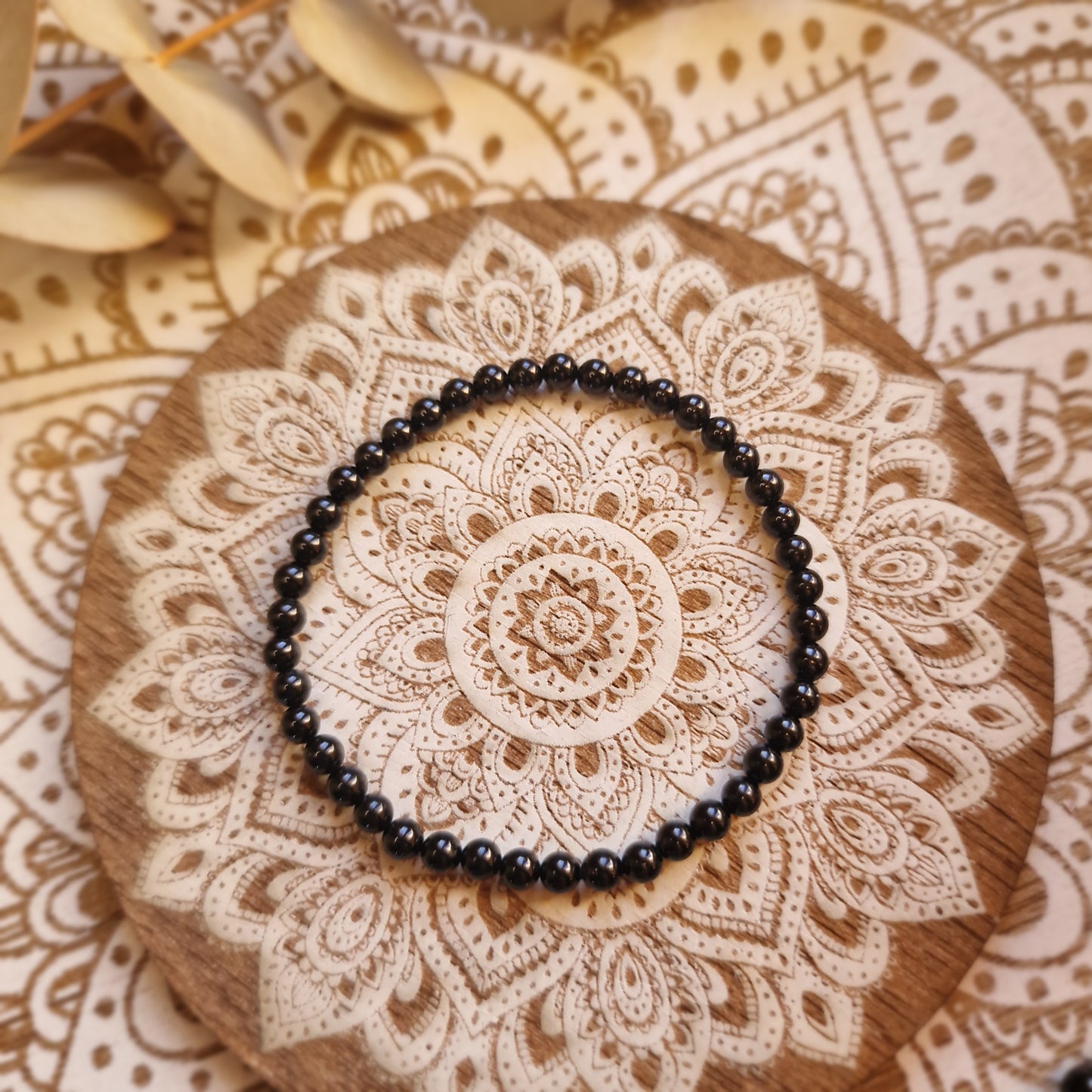 Pulsera de Turmalina Negra ~ Protección y Equilibrio Energético ~ 4, 6 y 8mm.