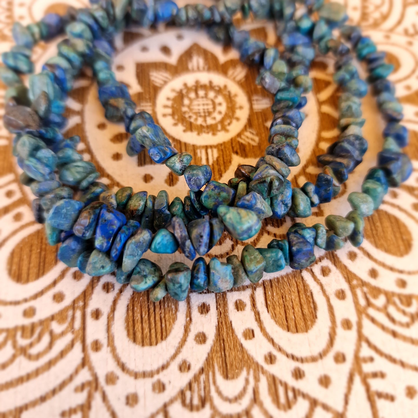 Collar Largo de Azurmalaquita ~ Intuición y Transformación