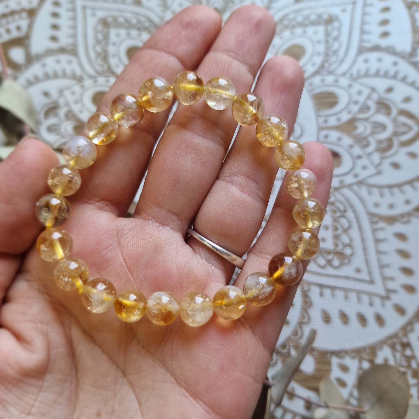 Pulsera Citrino (8 mm.)~ Creatividad y la abundancia