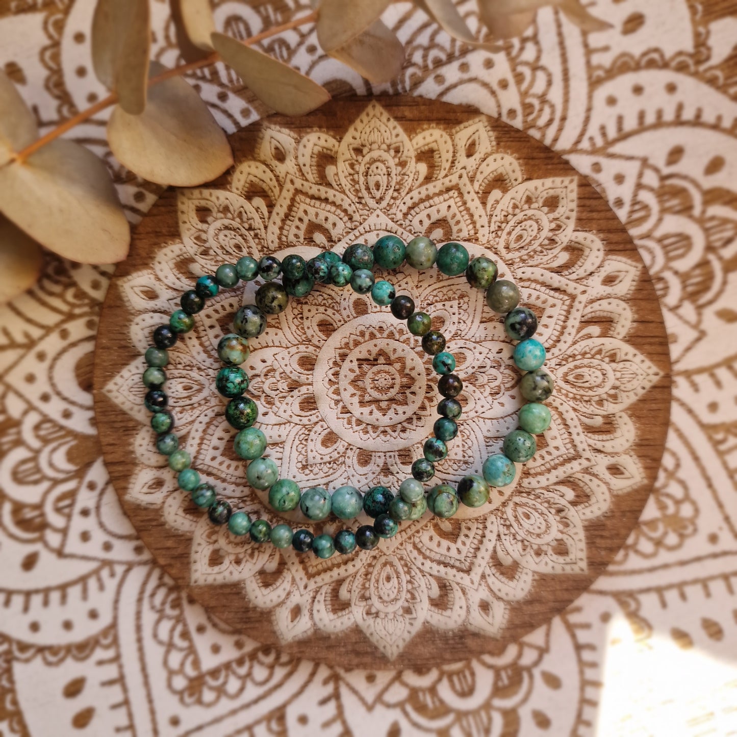 Pulsera Turquesa Africana ~ Equilibrio y Transformación ~ 4 y 6 mm