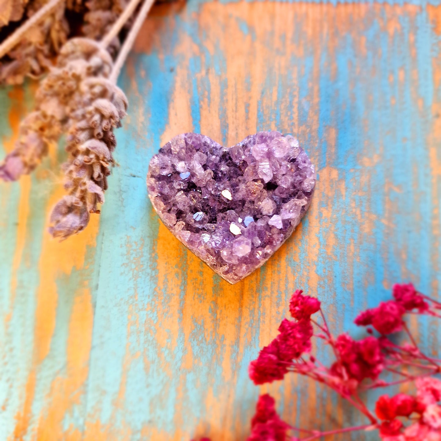 Drusa de Amatista Corazón