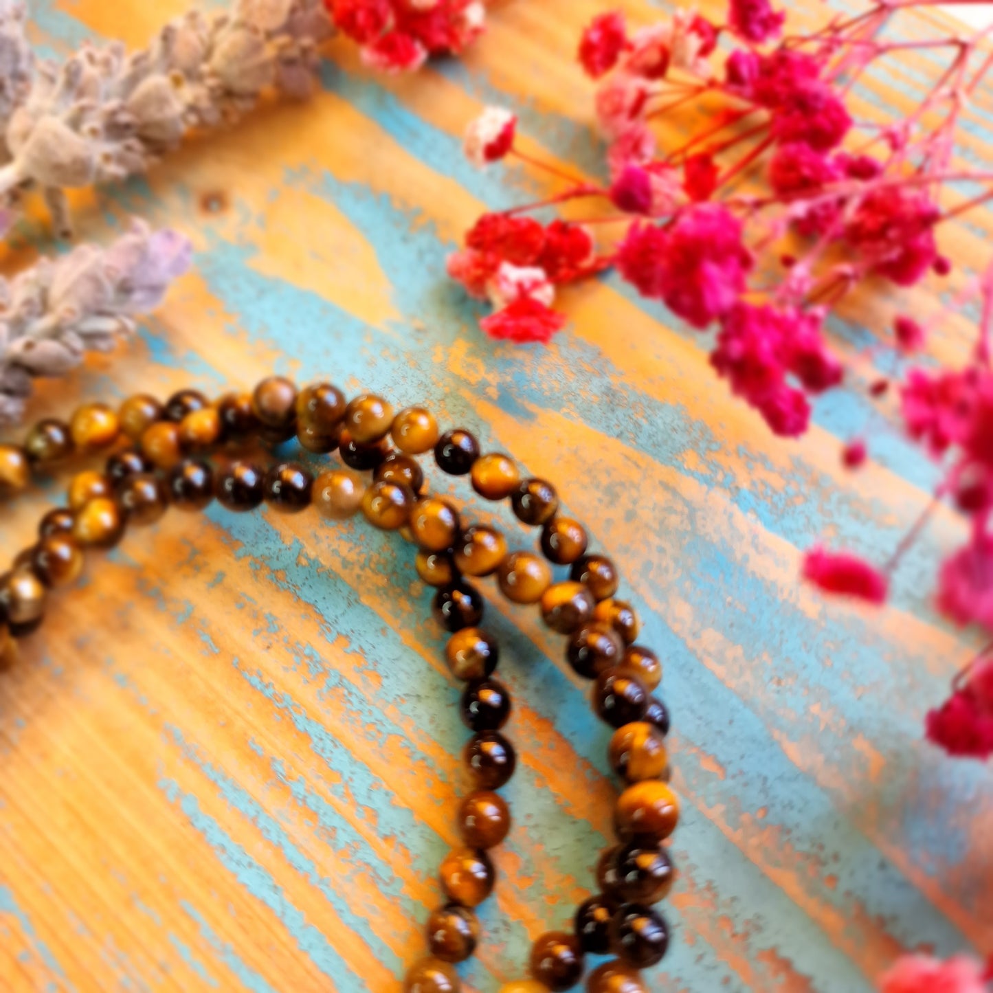 Pulsera Ojo de tigre 6mm - Fuerza, Protección y Confianza