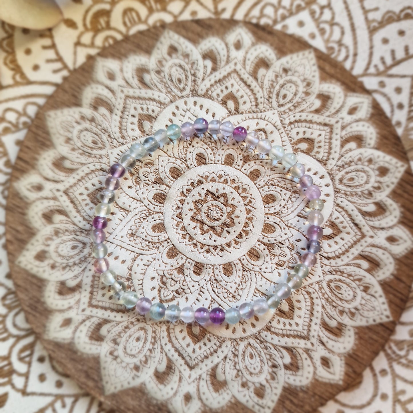 Pulsera Fluorita ~ Claridad Mental y Equilibrio Energético ~ 4 y 6 mm