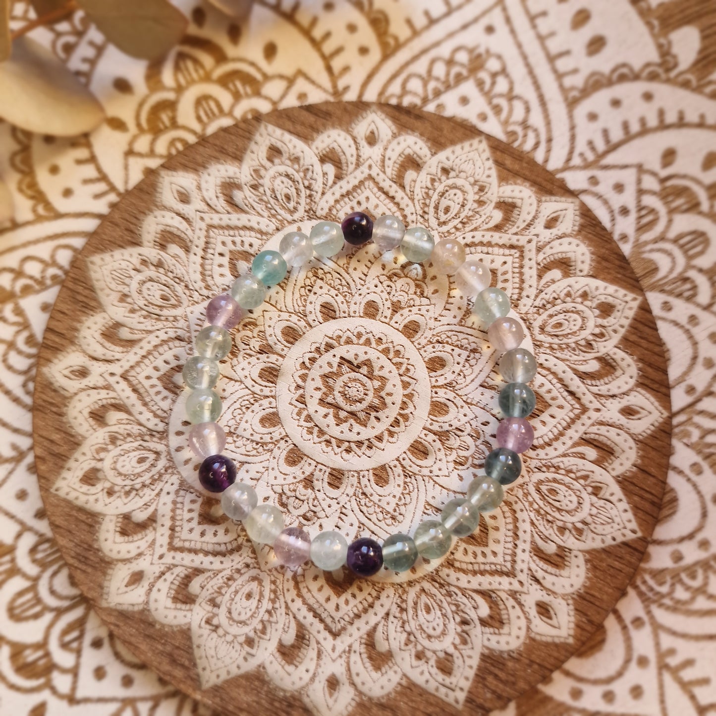Pulsera Fluorita ~ Claridad Mental y Equilibrio Energético ~ 4 y 6 mm