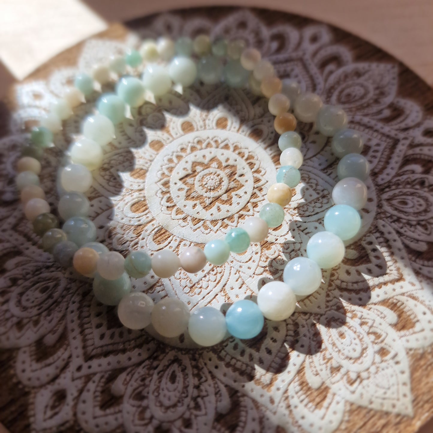 Pulsera Amazonita ~ Calma y equilibrio ~ 4 y 6 mm