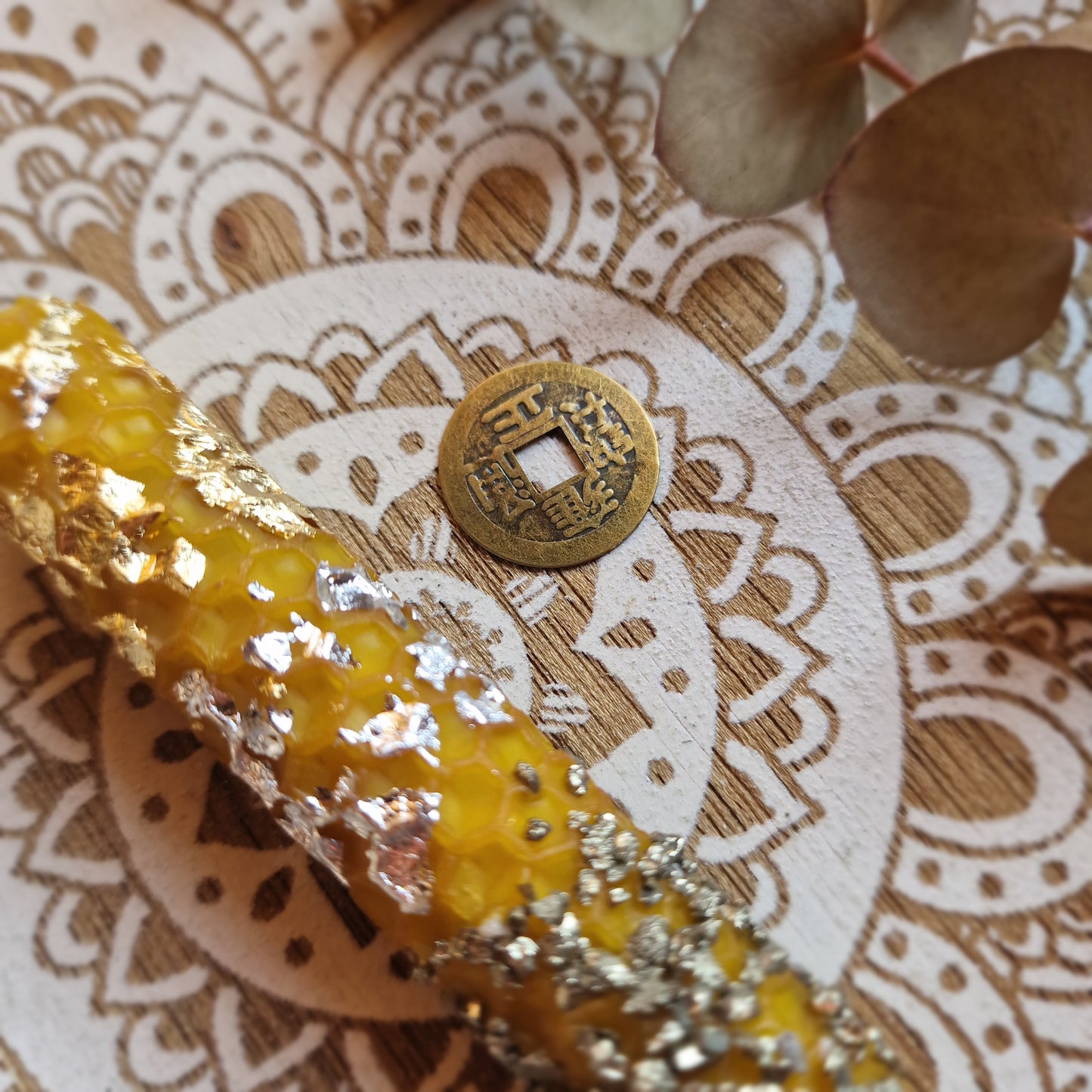 🕯️ Vela de Manifestación con Abundancia ~ Prosperidad, éxito y energía dorada