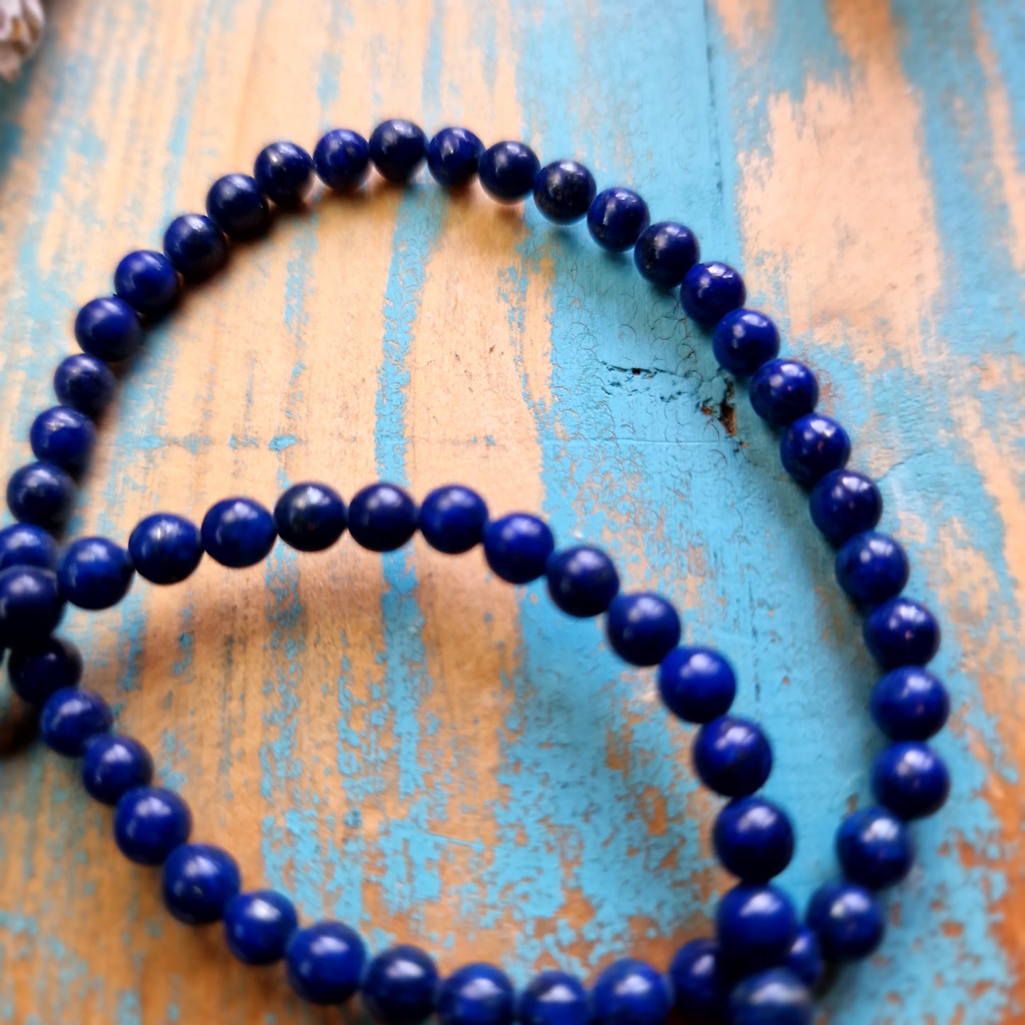 Pulsera Lapislázuli 4mm - Claridad Mental y Comunicación
