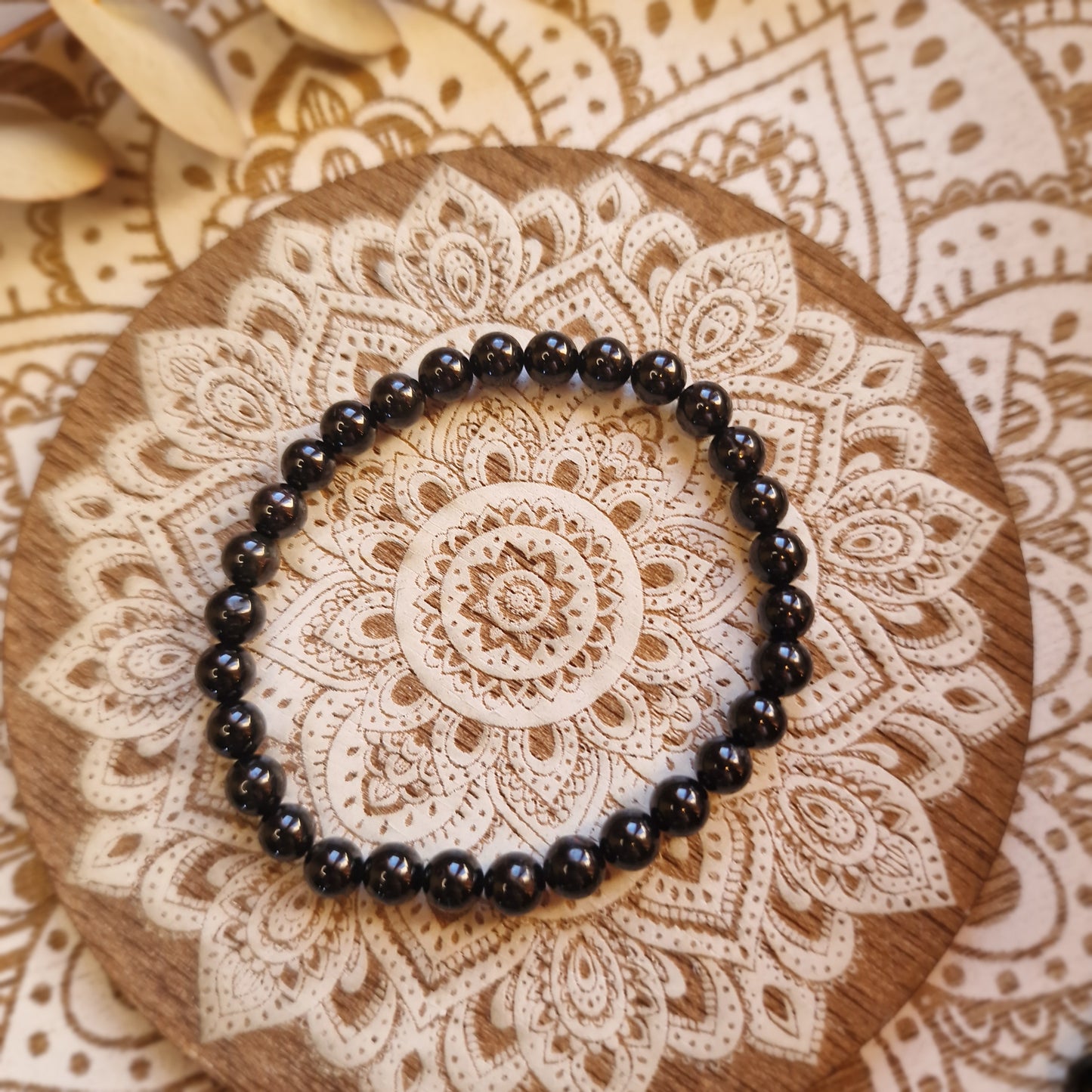 Pulsera de Turmalina Negra ~ Protección y Equilibrio Energético ~ 4, 6 y 8mm.
