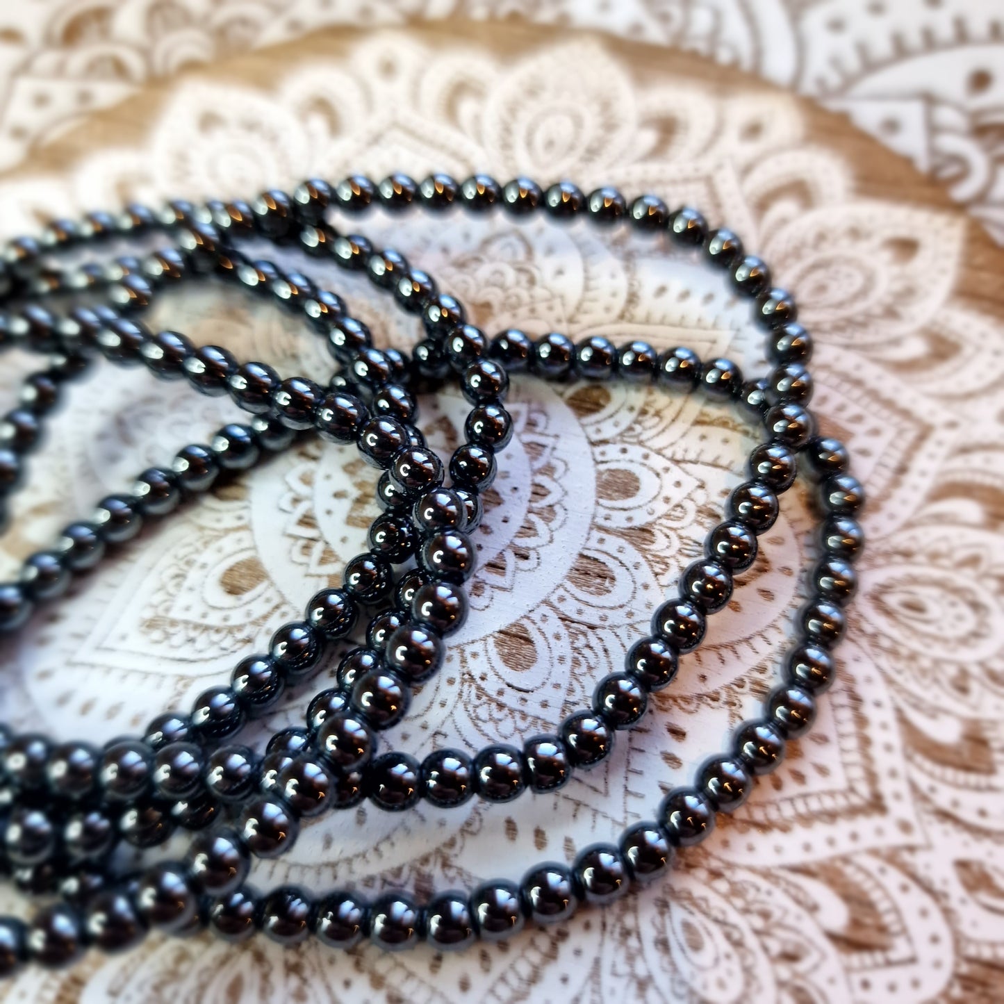 Pulsera de Hematite 4mm - Fuerza Interior y Determinación
