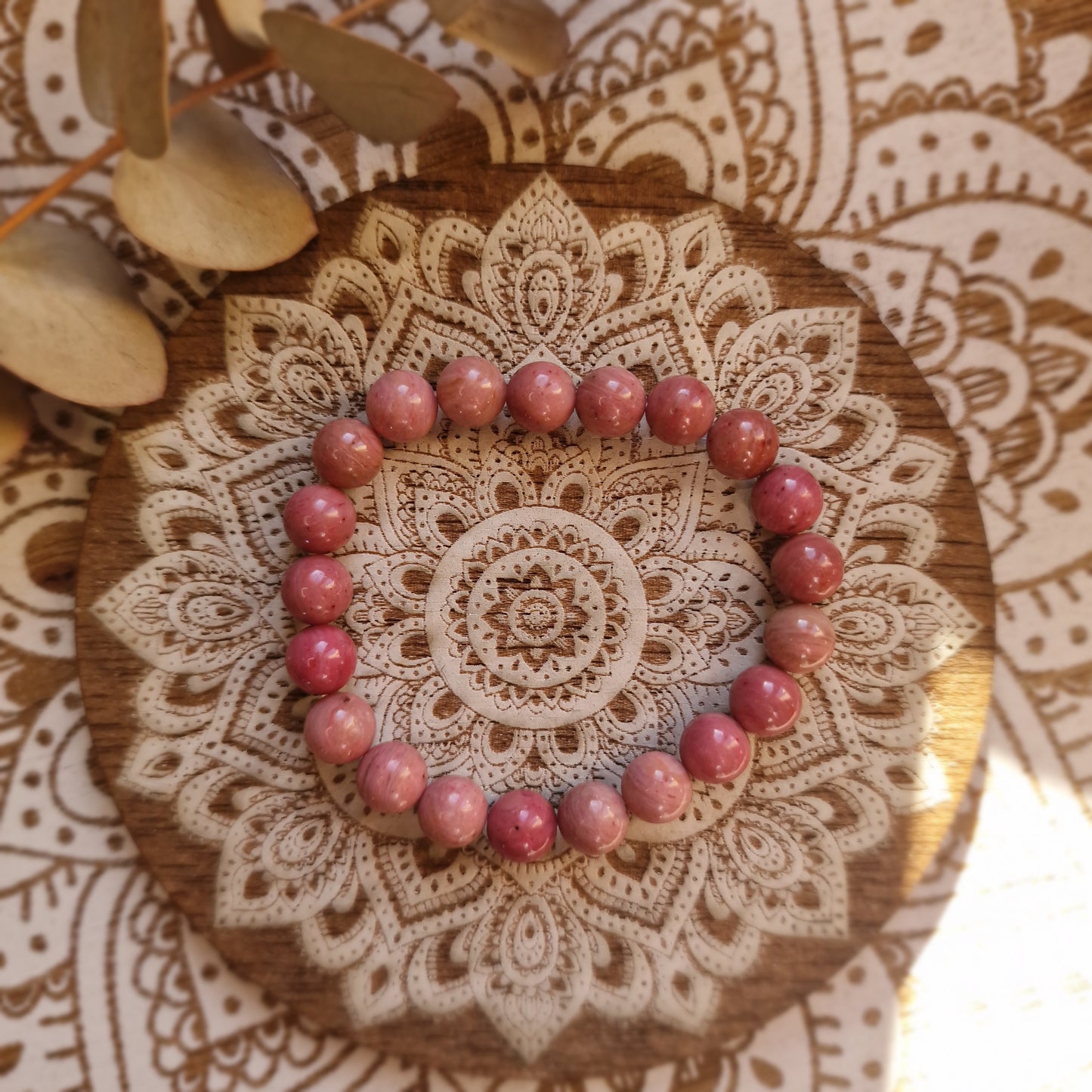 Pulsera Rodonita ~ Sanación emocional y equilibrio ~ 4, 6 y 8 mm