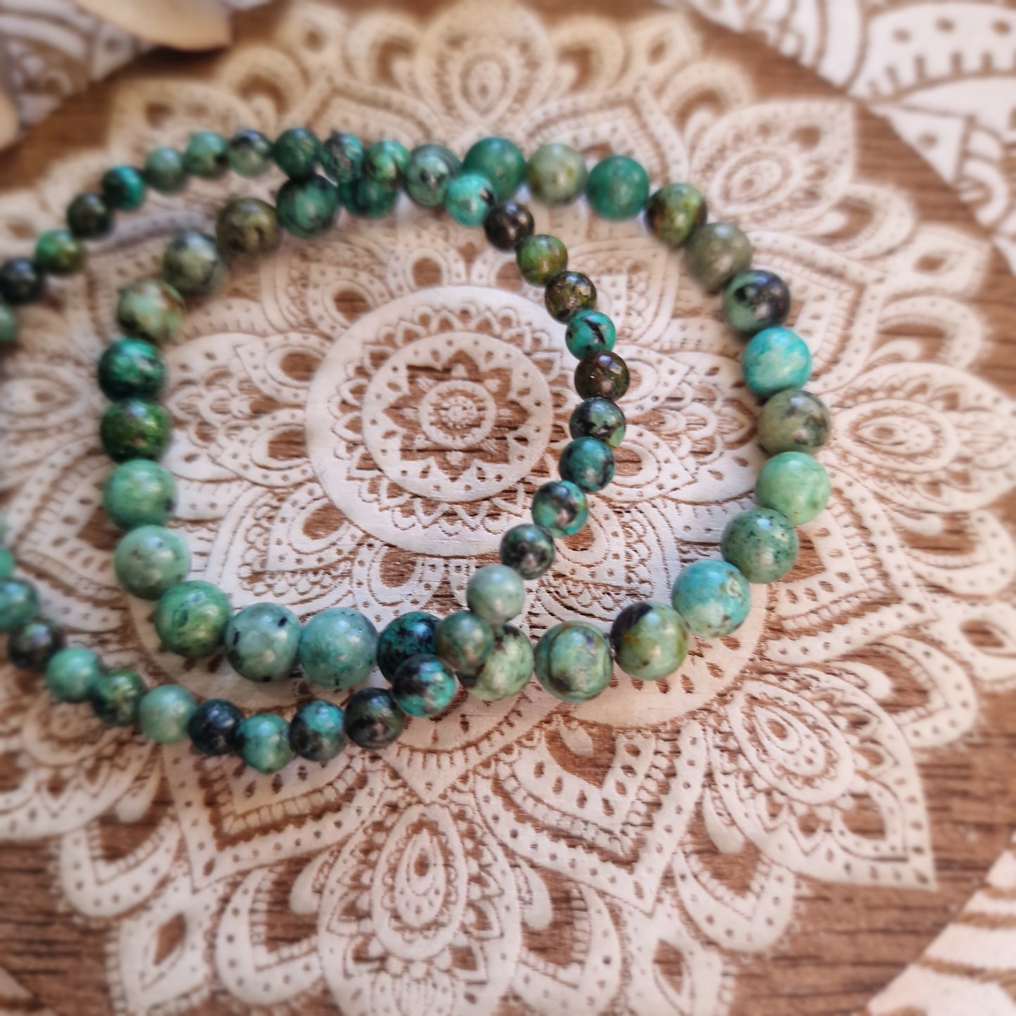Pulsera Turquesa Africana ~ Equilibrio y Transformación ~ 4 y 6 mm