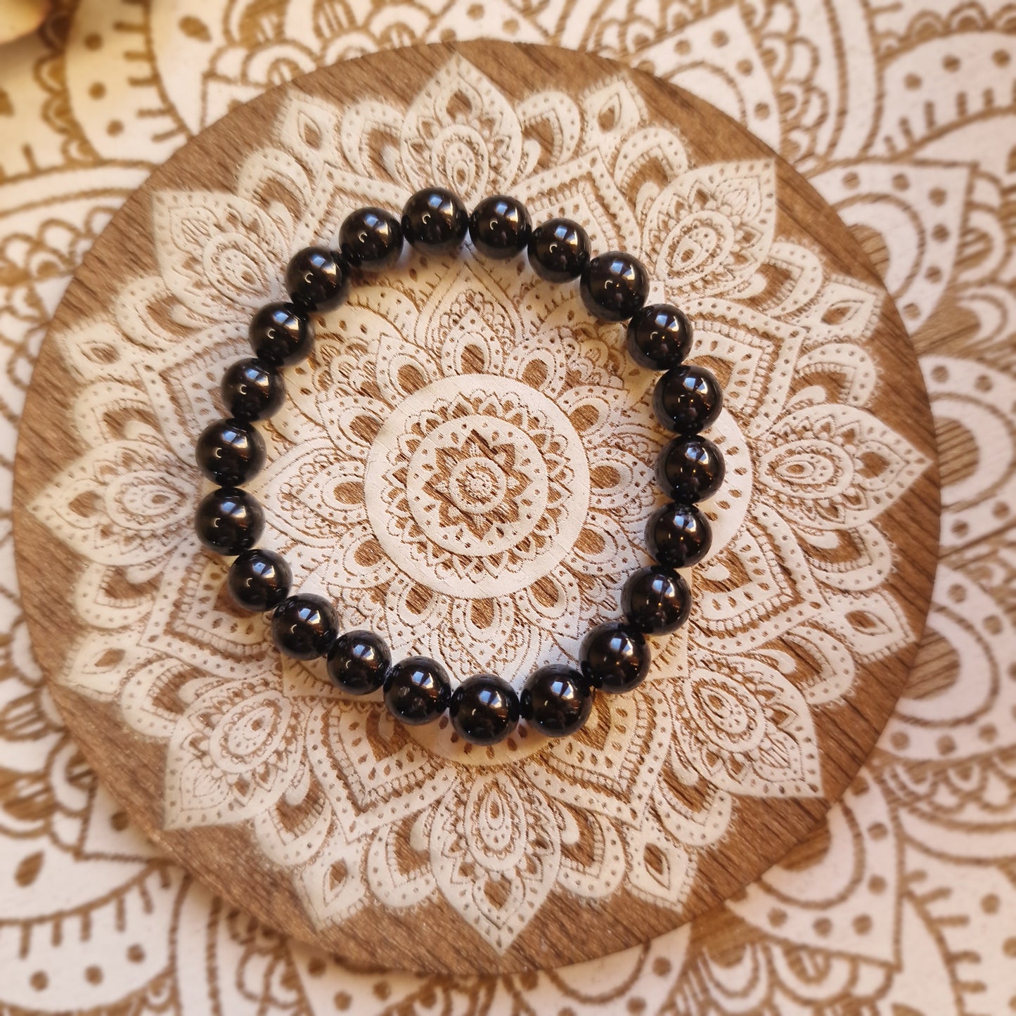 Pulsera de Turmalina Negra ~ Protección y Equilibrio Energético ~ 4, 6 y 8mm.