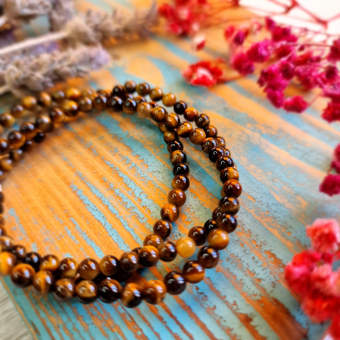 Pulsera Ojo de tigre 6mm - Fuerza, Protección y Confianza