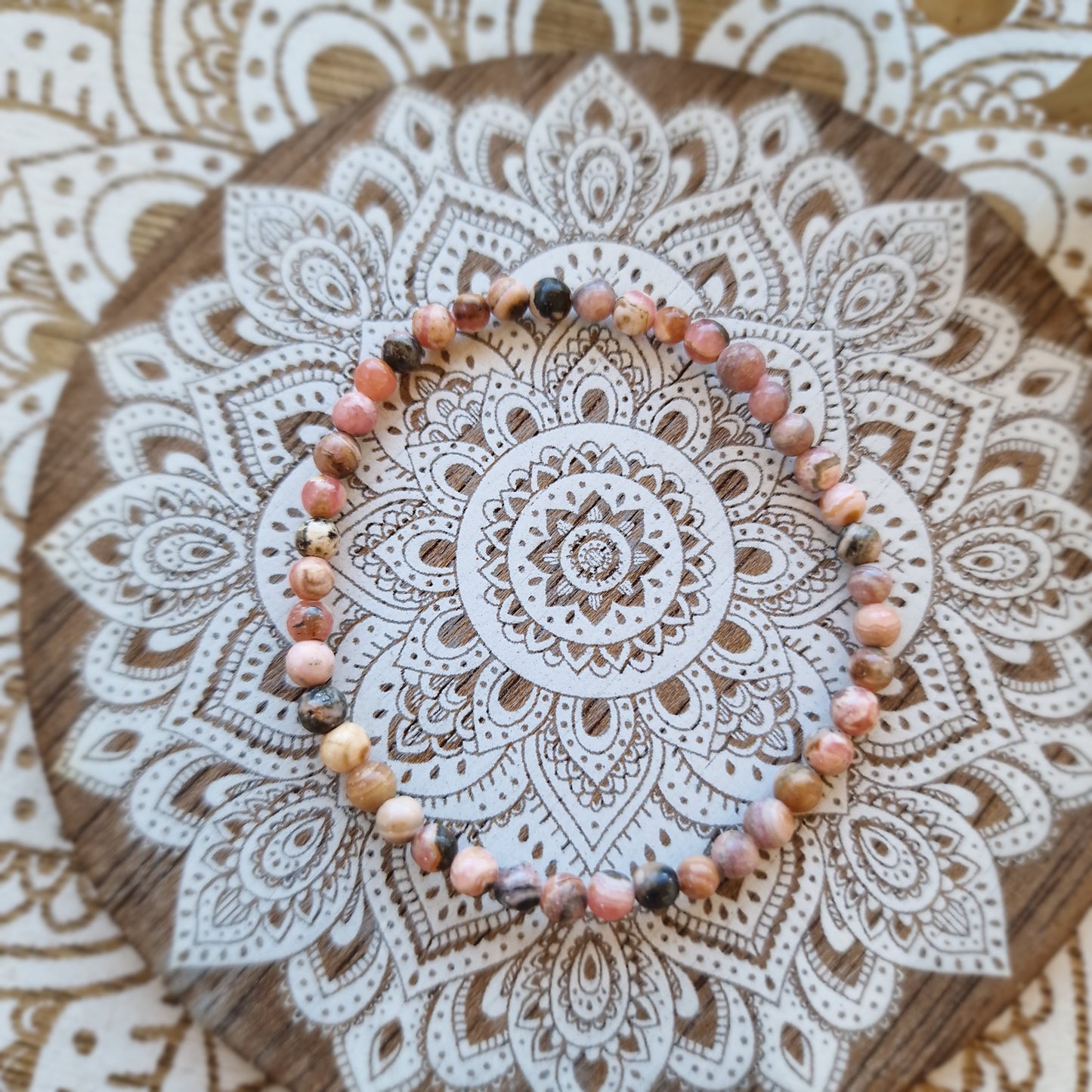 Pulsera de Rodocrosita 4mm ~ Amor propio y equilibrio emocional