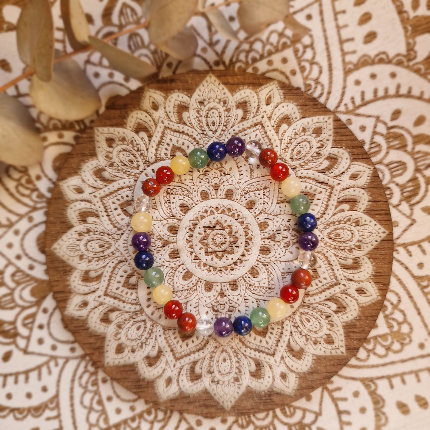 Pulsera 7 Chakras ~ Equilibrio y Energía ~ 4 y 6 mm