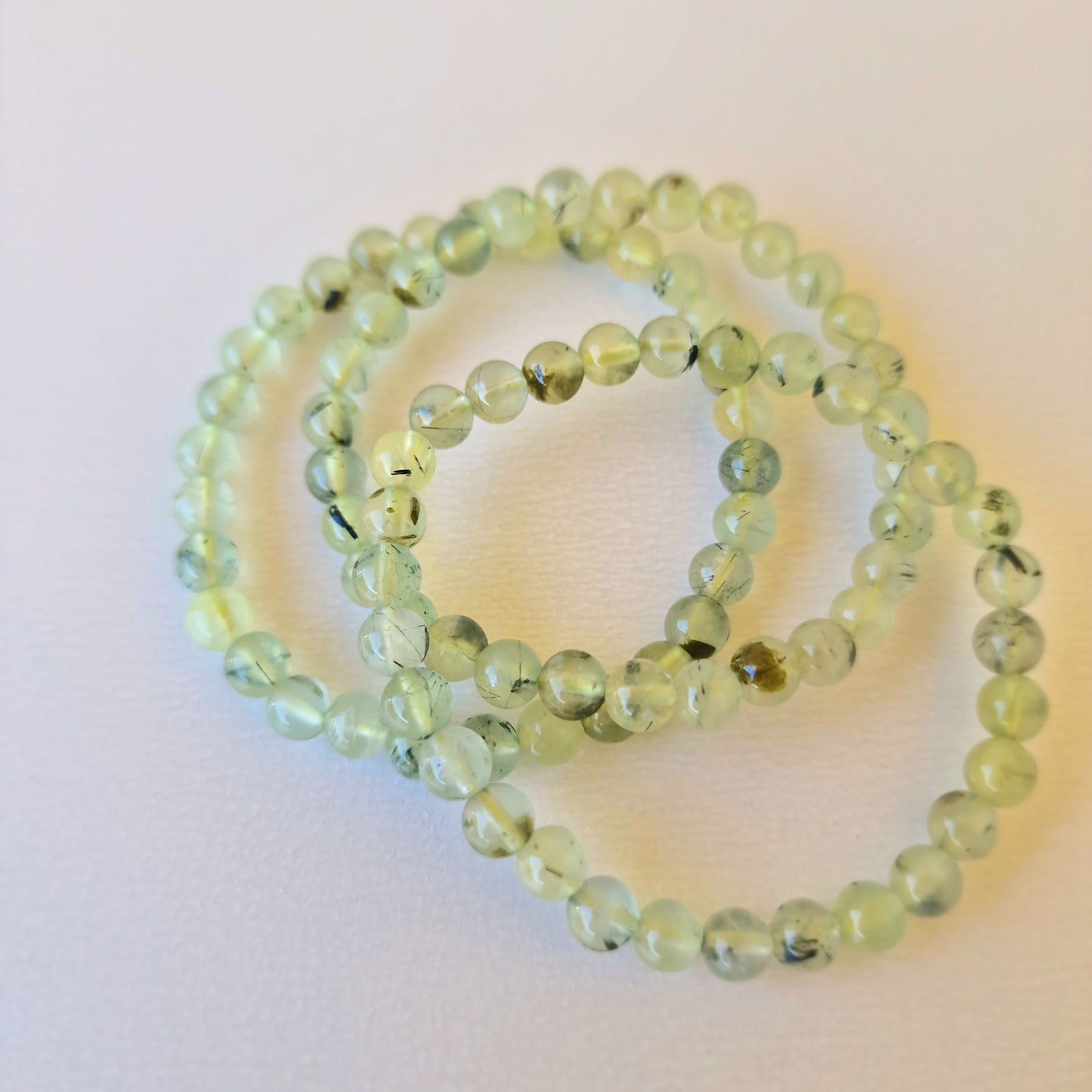 Pulsera de Prehnita ( 6 mm) | Piedra del Sanador