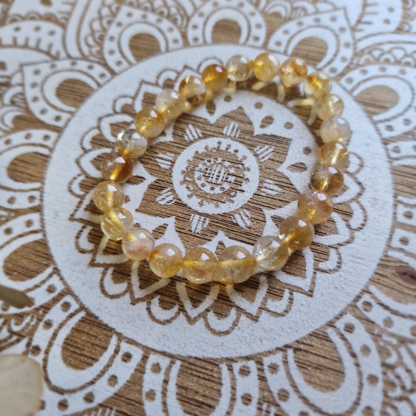 Pulsera Citrino (8 mm.)~ Creatividad y la abundancia