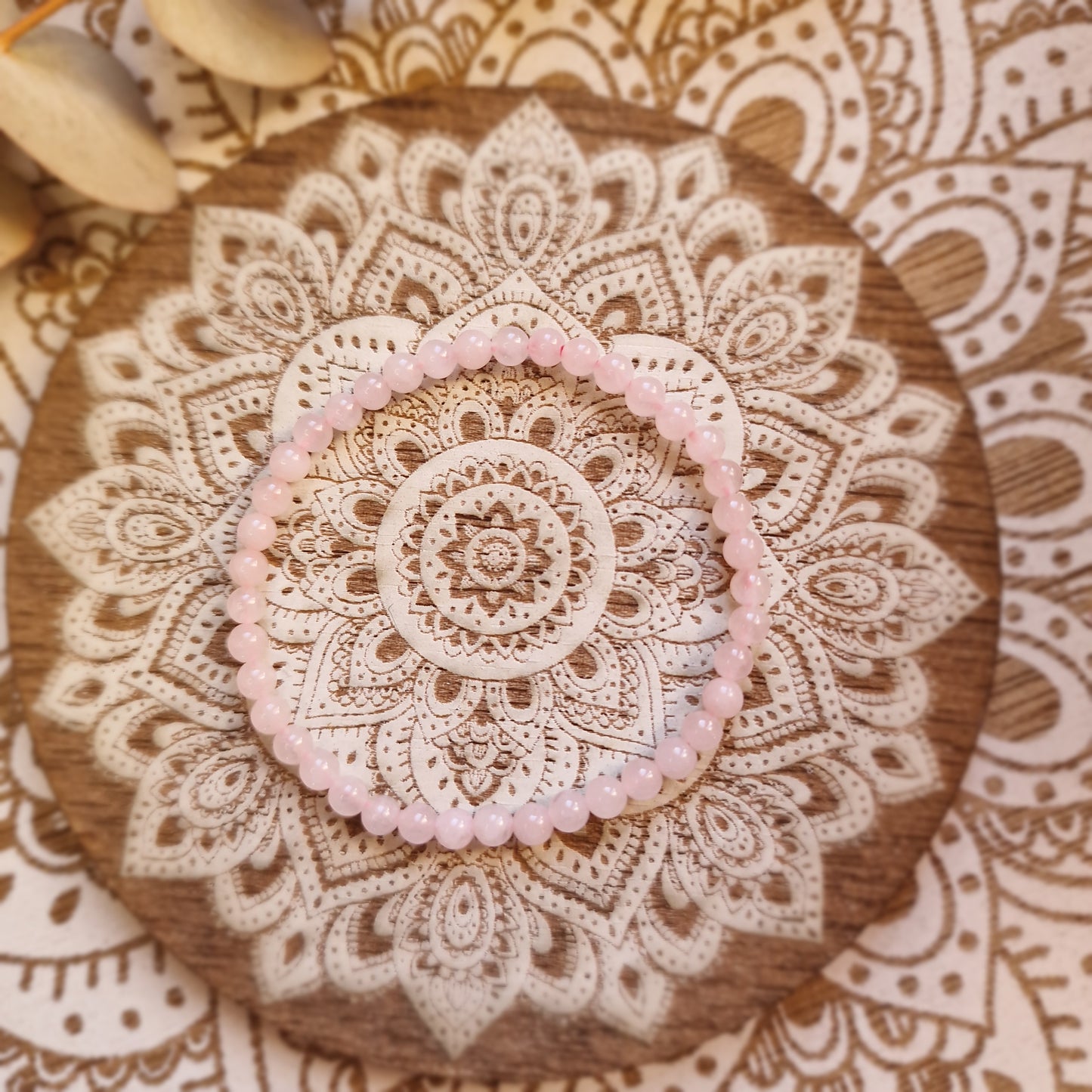 Pulsera Cuarzo Rosa ~ Amor, Armonía y Sanación ~ 4 y 6mm