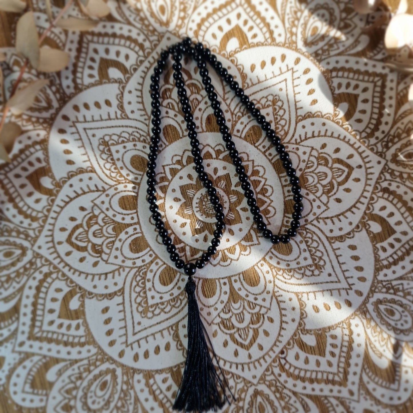Japa Mala de Obsidiana negra 108 ~ Protección y Autoconocimiento