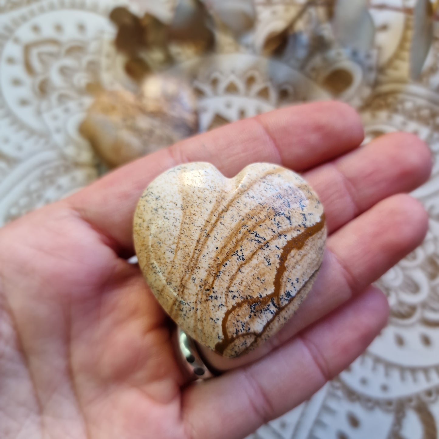Corazón de Jaspe Paisina ~ Estabilidad y Conexión con la Tierra