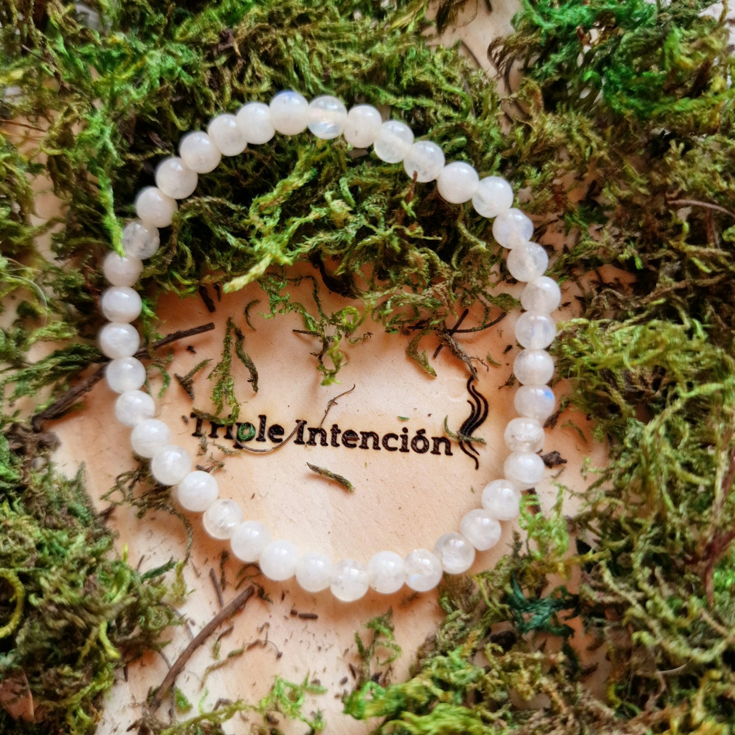Pulsera Piedra Luna 6mm - Energía Femenina