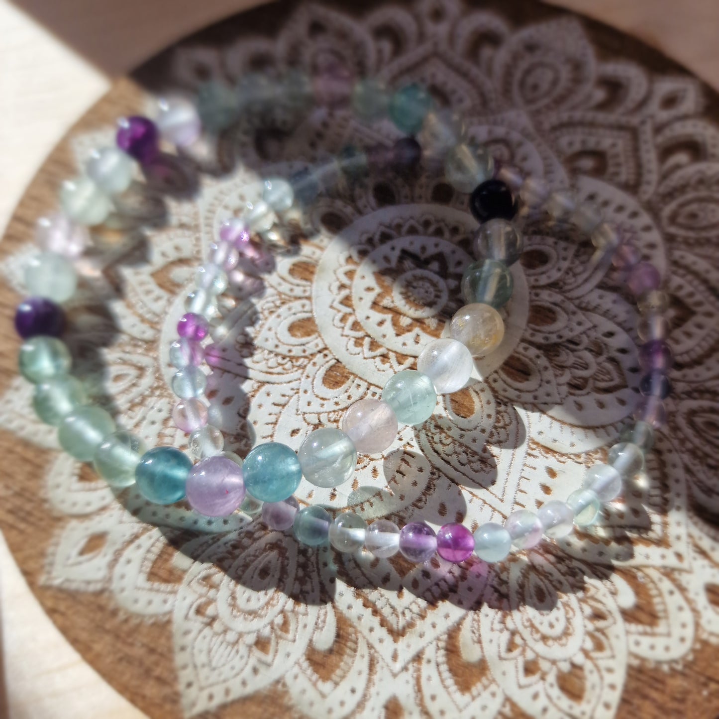 Pulsera Fluorita ~ Claridad Mental y Equilibrio Energético ~ 4 y 6 mm