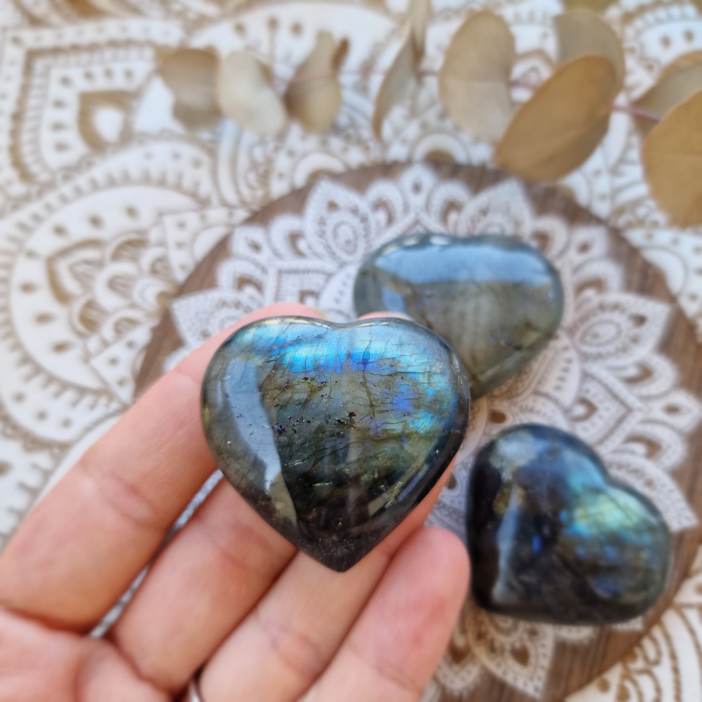 Corazón de Labradorita ~ Intuición y protección energética