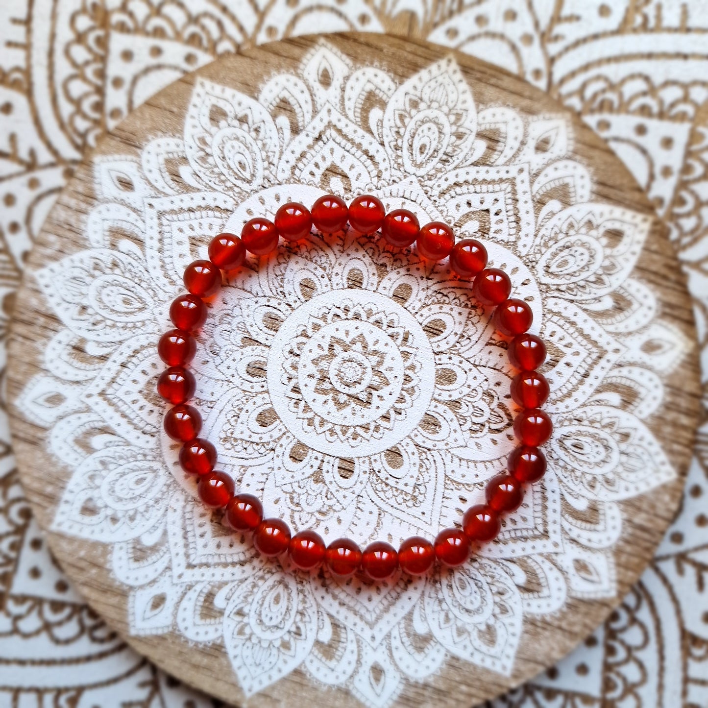 Pulsera de Cornalina/Carneola ~ Vitalidad y Confianza ~ 4, 6 y 8 mm