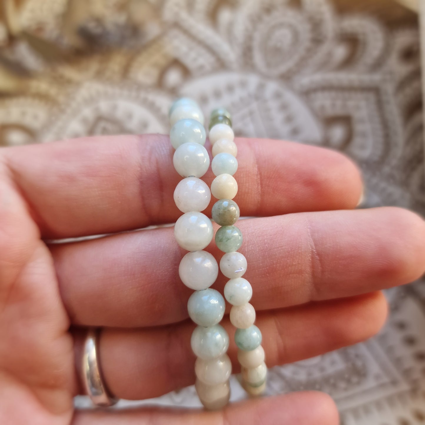Pulsera Amazonita ~ Calma y equilibrio ~ 4 y 6 mm