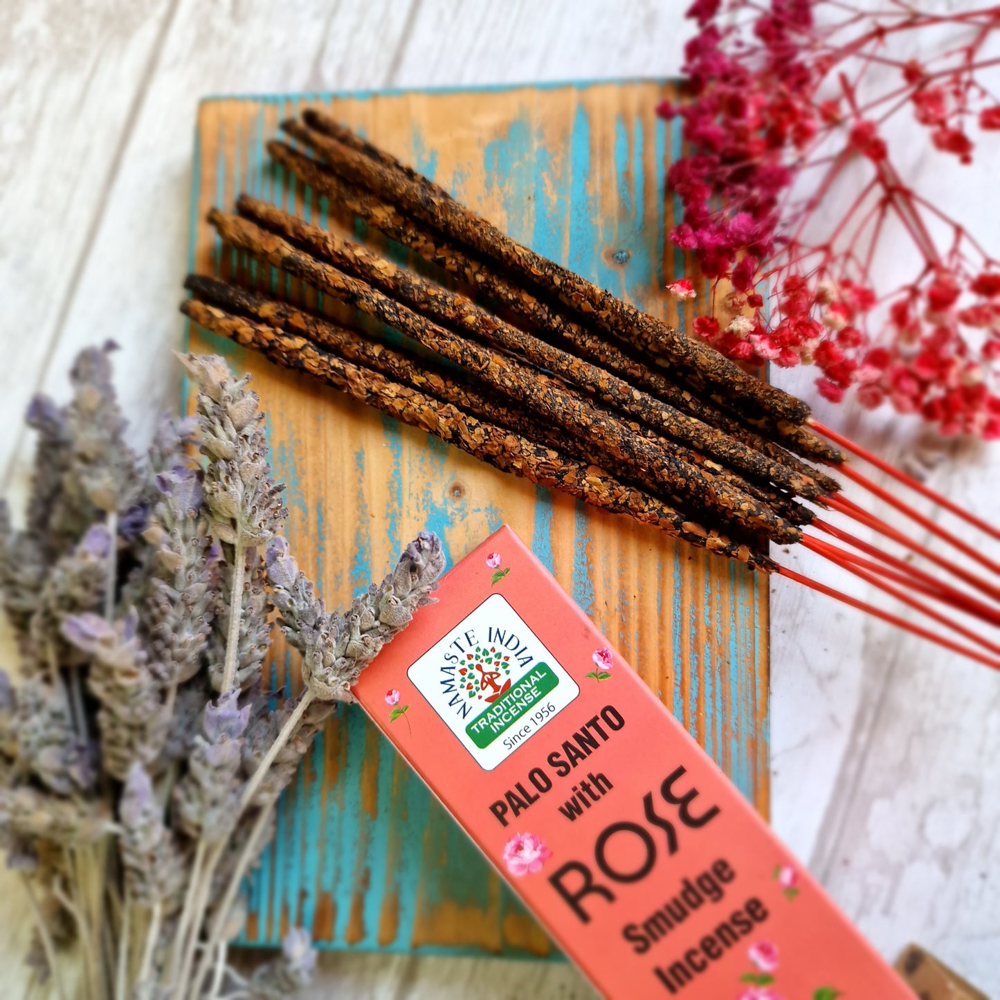 Incienso natural de Palo Santo y Rosa ~ Amor