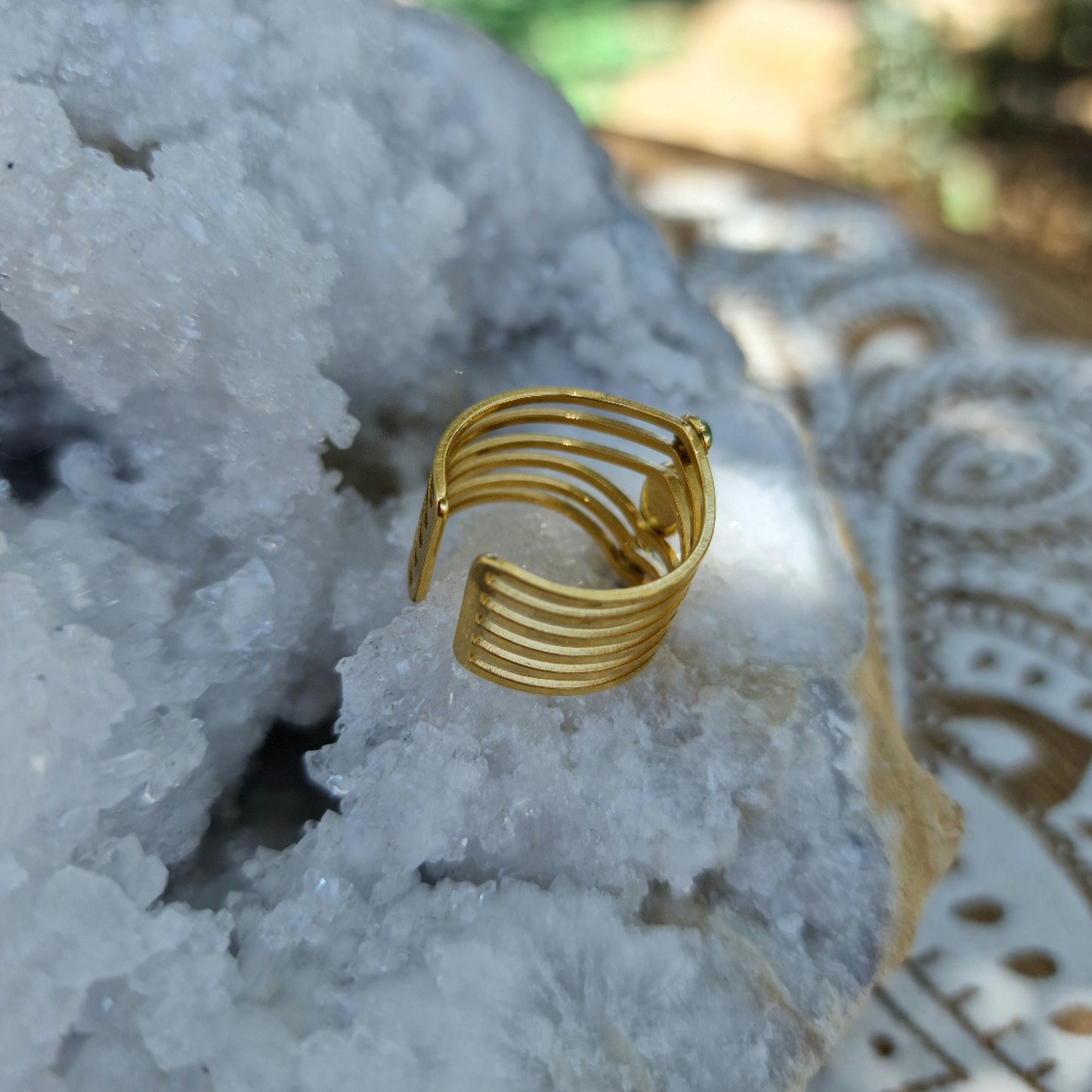 Anillo Gaia. Jade Verde ~ Armonía, Naturaleza y Renovación