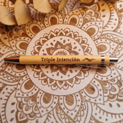 Bolígrafo de Bambú con diferentes Frase Motivadora ~ Escritura con Inspiración
