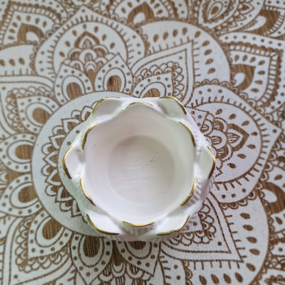 Portavelas Flor de Loto blanca