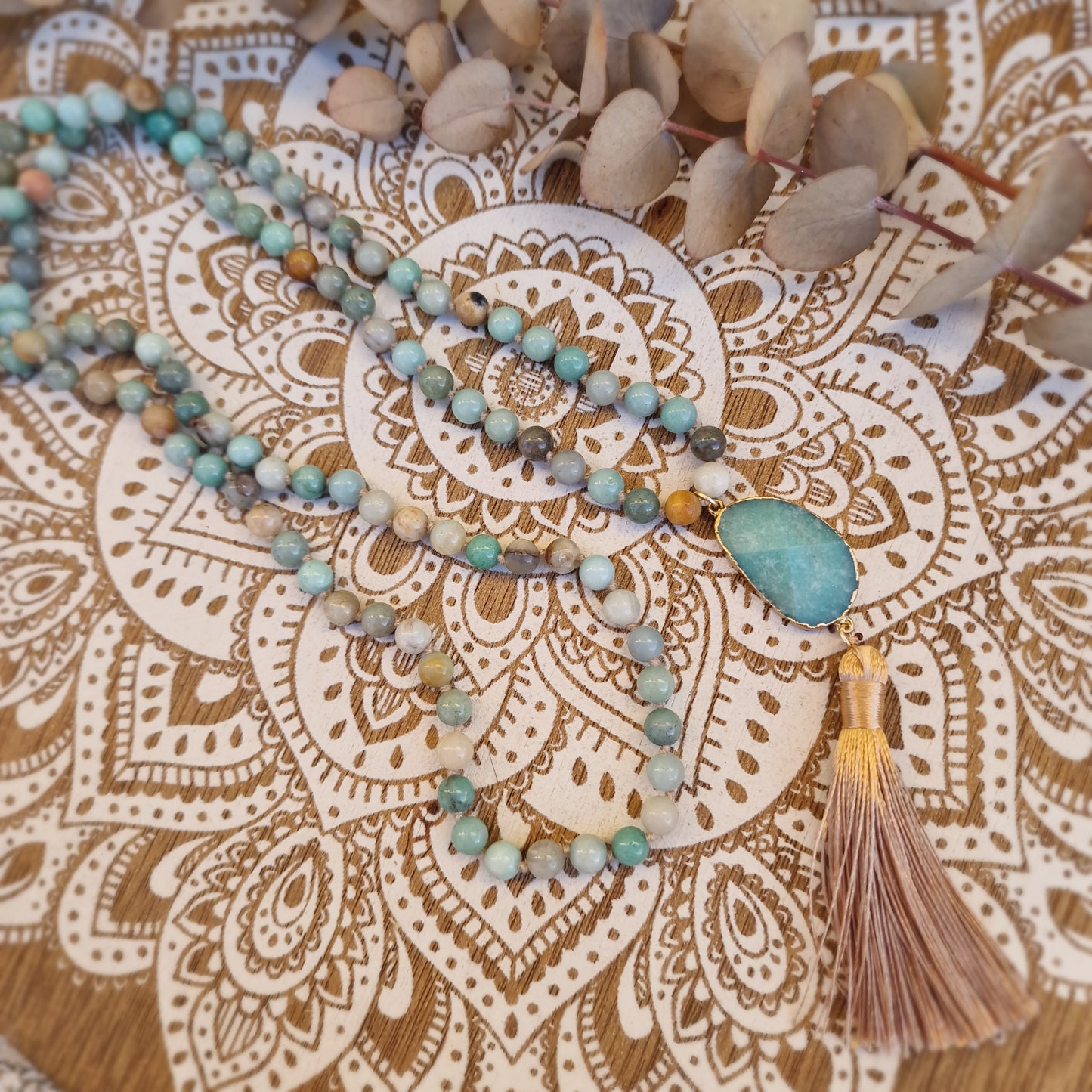 Japa Mala Amazonita 108 ~ Calma y Equilibrio Emocional