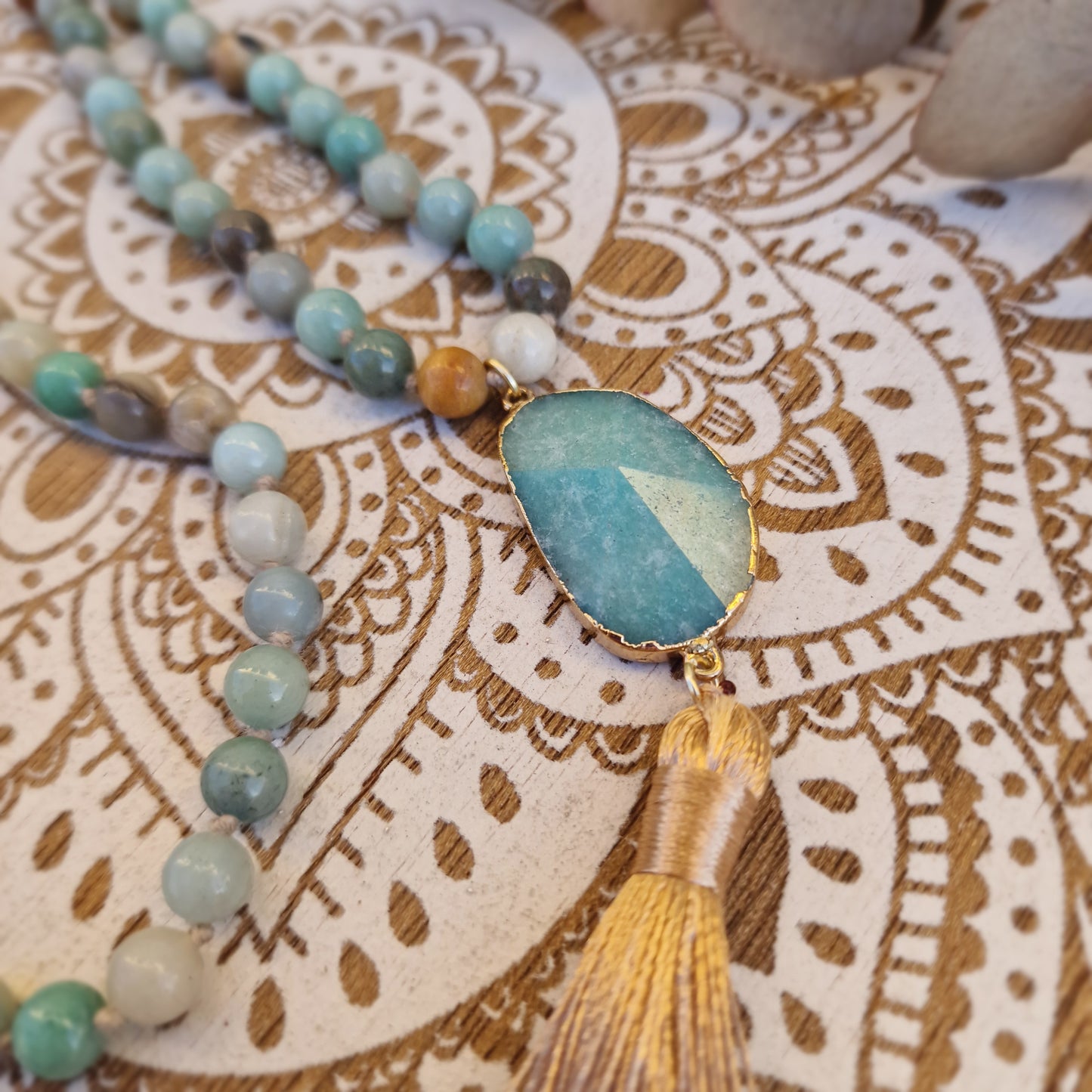 Japa Mala Amazonita 108 ~ Calma y Equilibrio Emocional